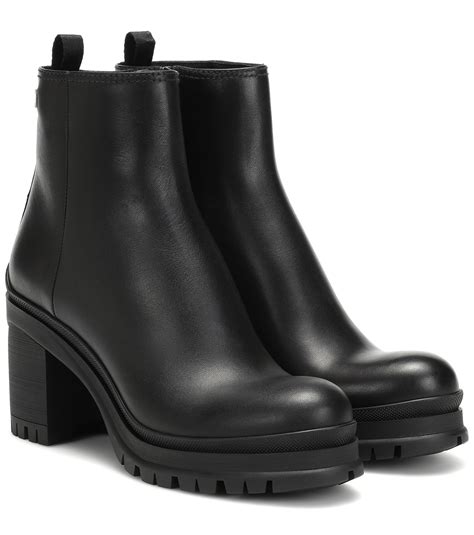 nordstrom black prada boot|prada 55 leather ankle boots.